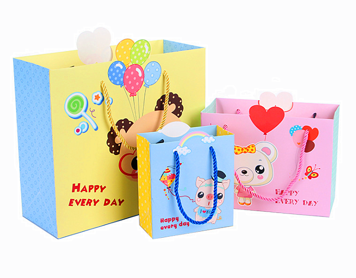 Wedding & Kahwin Gift Bag- Ready Made Paper bag: Assorted Colours & Sizes + Die  cut Sticker